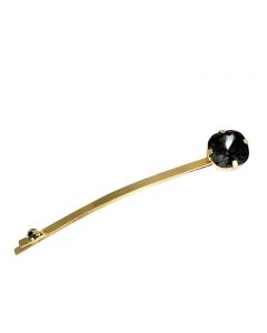 Single Gold Plated Hair Pin with Black Onyx Gemstone