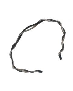 Chic Rose Gold, Silver and Bronze Multi-Toned Headband with Elongated Half-Knot Twist Design