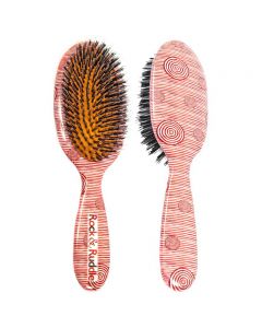 Red Swirls & Stripes - Large Hairbrush
